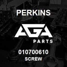 010700610 Perkins SCREW | AGA Parts