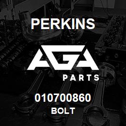010700860 Perkins BOLT | AGA Parts