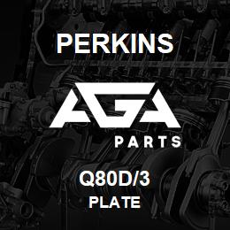 Q80D/3 Perkins PLATE | AGA Parts