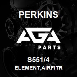 S551/4 Perkins ELEMENT,AIRFITR | AGA Parts