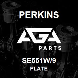 SE551W/9 Perkins PLATE | AGA Parts