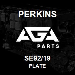 SE92/19 Perkins PLATE | AGA Parts