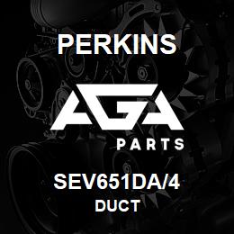 SEV651DA/4 Perkins DUCT | AGA Parts