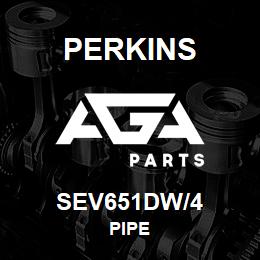 SEV651DW/4 Perkins PIPE | AGA Parts