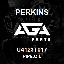 U4123T017 Perkins PIPE,OIL | AGA Parts