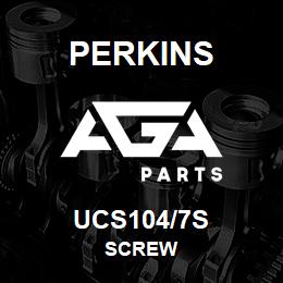 UCS104/7S Perkins SCREW | AGA Parts