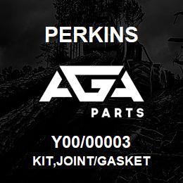 Y00/00003 Perkins KIT,JOINT/GASKET | AGA Parts