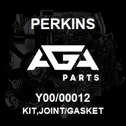 Y00/00012 Perkins KIT,JOINT/GASKET | AGA Parts