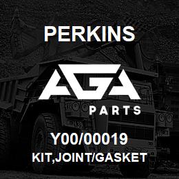 Y00/00019 Perkins KIT,JOINT/GASKET | AGA Parts