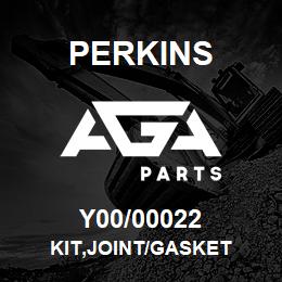 Y00/00022 Perkins KIT,JOINT/GASKET | AGA Parts