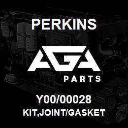 Y00/00028 Perkins KIT,JOINT/GASKET | AGA Parts