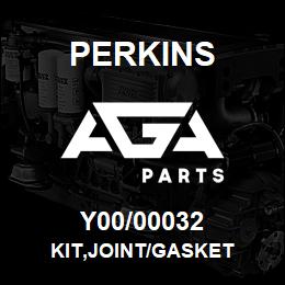 Y00/00032 Perkins KIT,JOINT/GASKET | AGA Parts