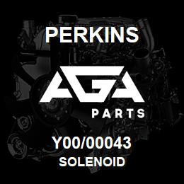 Y00/00043 Perkins SOLENOID | AGA Parts