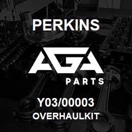 Y03/00003 Perkins OVERHAULKIT | AGA Parts