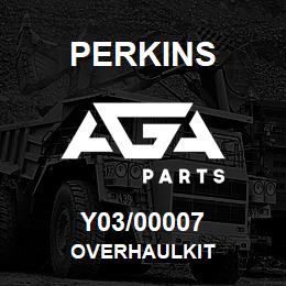 Y03/00007 Perkins OVERHAULKIT | AGA Parts