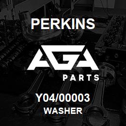 Y04/00003 Perkins WASHER | AGA Parts