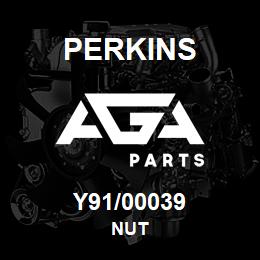 Y91/00039 Perkins NUT | AGA Parts