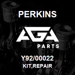 Y92/00022 Perkins KIT,REPAIR | AGA Parts