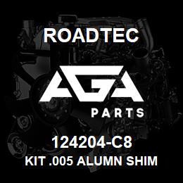 124204-C8 Roadtec KIT .005 ALUMN SHIM | AGA Parts