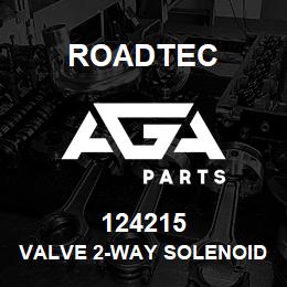 124215 Roadtec VALVE 2-WAY SOLENOID 12VDC W/RELIEF | AGA Parts