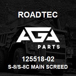 125518-02 Roadtec S-8/S-8C MAIN SCREED BOTTOM PLATE WELDMENT | AGA Parts