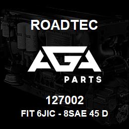 127002 Roadtec FIT 6JIC - 8SAE 45 DEG MALE ELBOW | AGA Parts