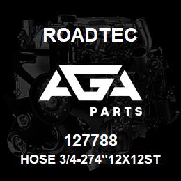 127788 Roadtec HOSE 3/4-274"12X12ST-12X12ST | AGA Parts