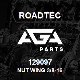 129097 Roadtec NUT WING 3/8-16 | AGA Parts