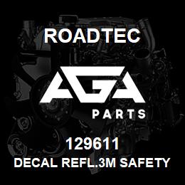 129611 Roadtec DECAL REFL.3M SAFETY TAPE BLACK/YEL | AGA Parts