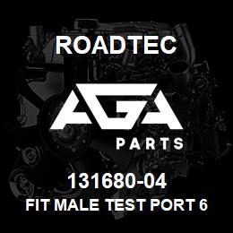 131680-04 Roadtec FIT MALE TEST PORT 6 JIC CONNECTOR | AGA Parts