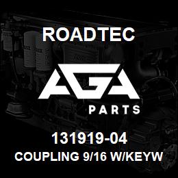 131919-04 Roadtec COUPLING 9/16 W/KEYWAY S-FLEX | AGA Parts