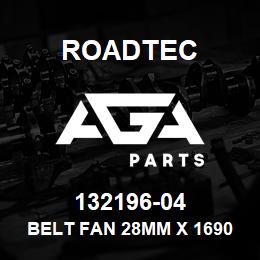 132196-04 Roadtec BELT FAN 28MM X 1690MM | AGA Parts