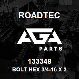 133348 Roadtec BOLT HEX 3/4-16 X 3 1/2 GD.8 | AGA Parts