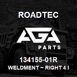 134155-01R Roadtec WELDMENT ~ RIGHT 4 INNER STRIKE OFF | AGA Parts