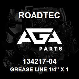 134217-04 Roadtec GREASE LINE 1/4" X 17 1/2"W/ 4 SWS | AGA Parts