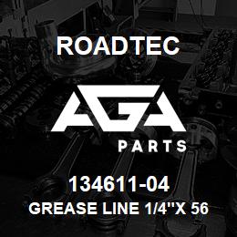 134611-04 Roadtec GREASE LINE 1/4"X 56" W/ 4 JIC SW | AGA Parts