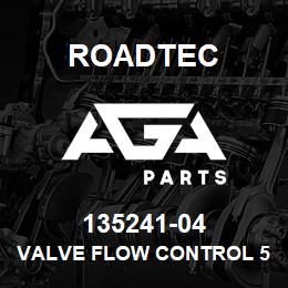 135241-04 Roadtec VALVE FLOW CONTROL 5K PSI MAX. | AGA Parts