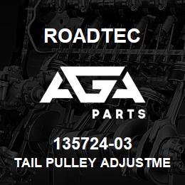 135724-03 Roadtec TAIL PULLEY ADJUSTMENT PLATE | AGA Parts