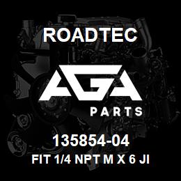 135854-04 Roadtec FIT 1/4 NPT M X 6 JIC F SW 90 | AGA Parts