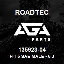 135923-04 Roadtec FIT 6 SAE MALE - 6 JIC FEM SW.STR | AGA Parts