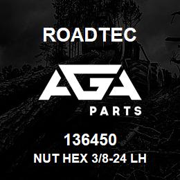 136450 Roadtec NUT HEX 3/8-24 LH | AGA Parts