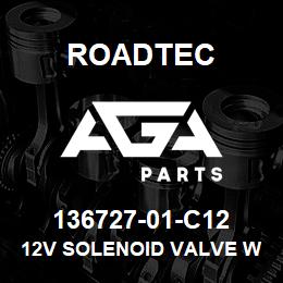 136727-01-C12 Roadtec 12V SOLENOID VALVE W/SPADE CONN. | AGA Parts