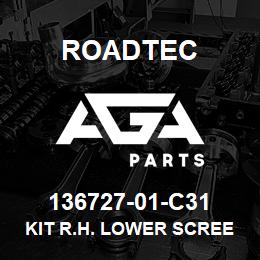 136727-01-C31 Roadtec KIT R.H. LOWER SCREED EXTENSION | AGA Parts