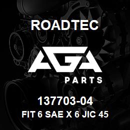 137703-04 Roadtec FIT 6 SAE X 6 JIC 45 ELBOW | AGA Parts