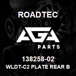 138258-02 Roadtec WLDT-C2 PLATE REAR BOTTOM END-2500B | AGA Parts