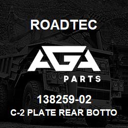 138259-02 Roadtec C-2 PLATE REAR BOTTOM PLATE #5 | AGA Parts