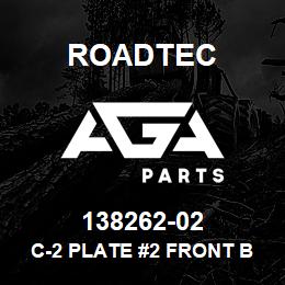 138262-02 Roadtec C-2 PLATE #2 FRONT BOTTOM | AGA Parts