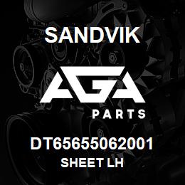DT65655062001 Sandvik SHEET LH | AGA Parts