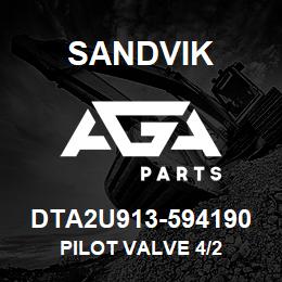 DTA2U913-594190 Sandvik PILOT VALVE 4/2 | AGA Parts