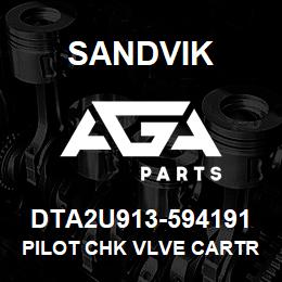 DTA2U913-594191 Sandvik PILOT CHK VLVE CARTRIDG | AGA Parts